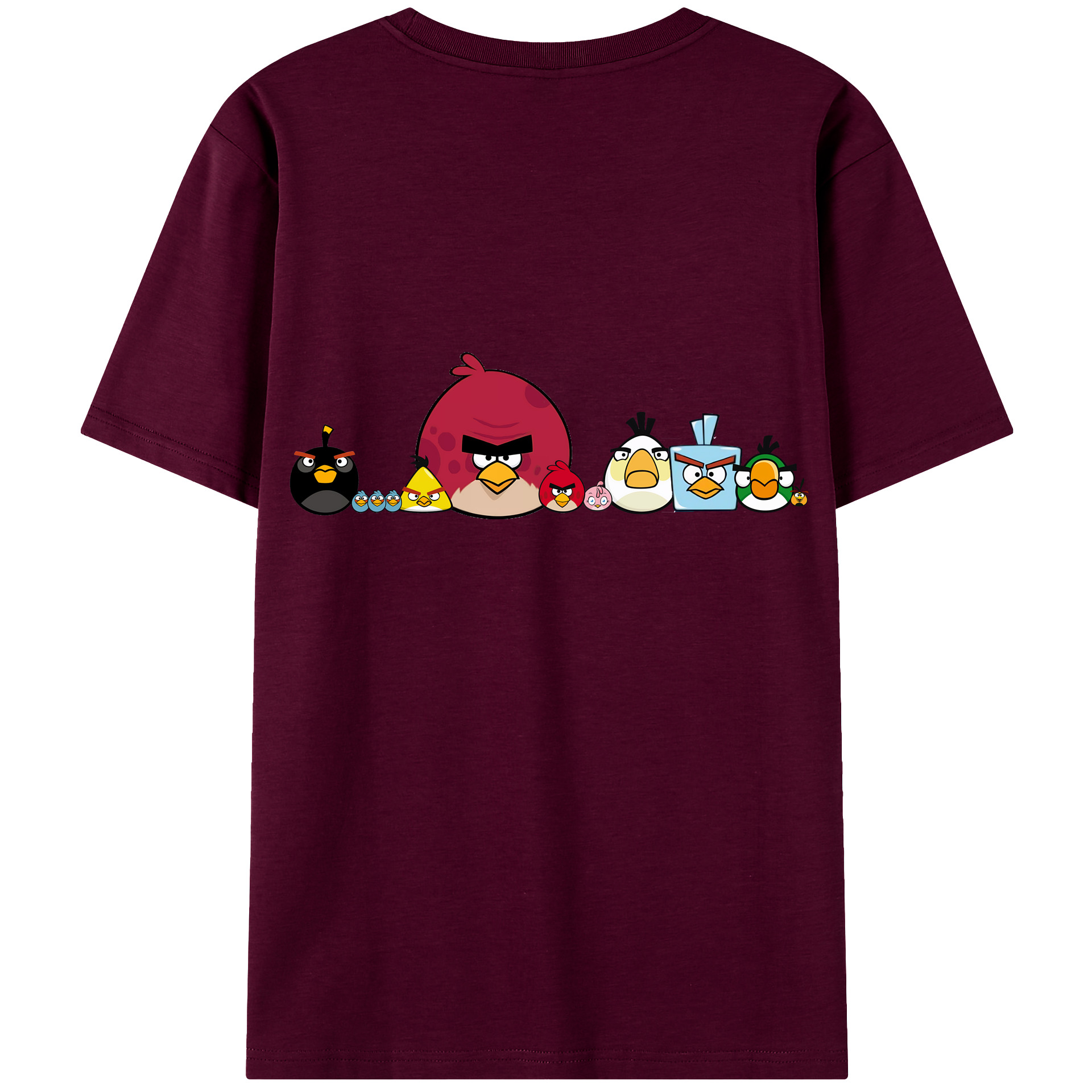 （画像用） Angry Birds アングリーバード レディース半袖Tシャツ(バックプリント)